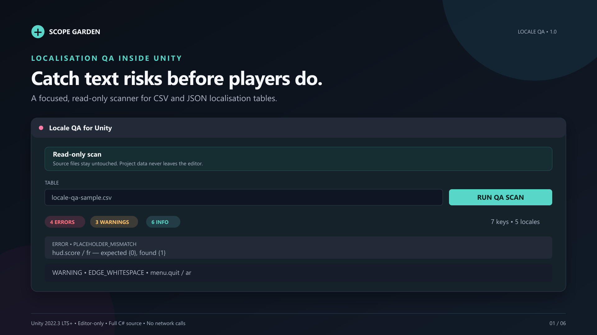 Locale QA for Unity product cover